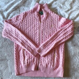 Ralph Lauren Cable Cotton Zip Sweater